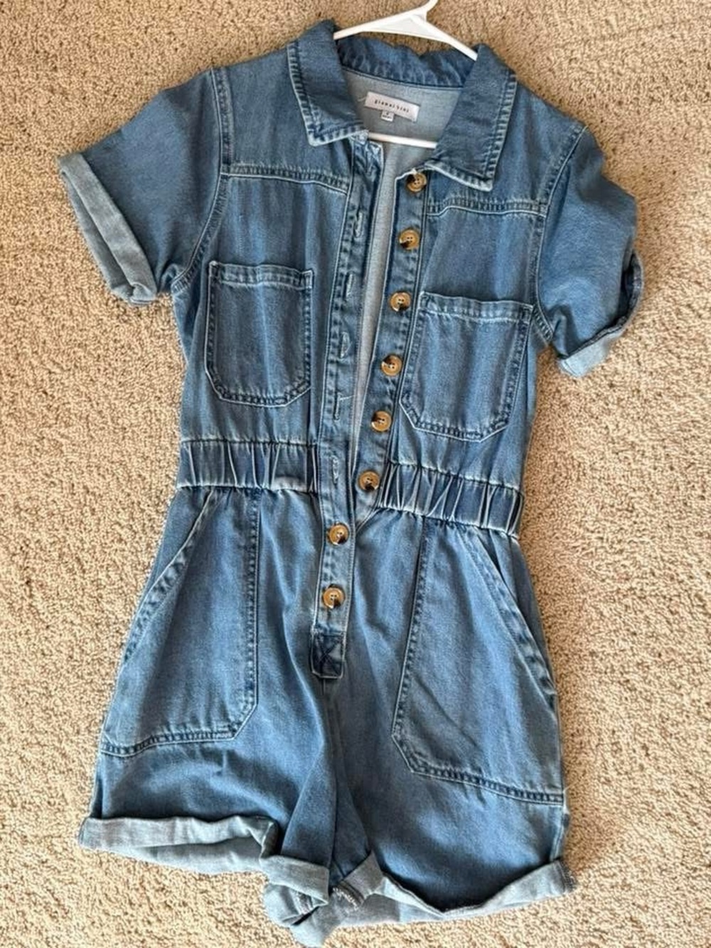 Gianni Bini - Denim Button Up Romper - size Small